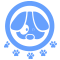 Icono mascota con huellas